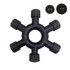 Dekofun Christmas Light Splitter Connector, 2 Pin 1-to-5 Fairy Lights