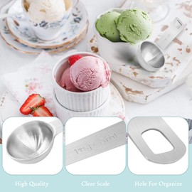 Marvexi 2Pcs 1/3 Tablespoon (1/3 Tbsp | 1 Tsp | 5 Ml | 5 Cc) Stainless Steel Measuring Spoons, 1 Teaspoon Metal Single Measuring Spoon for Measuring Coffee Powder, Grains and Loose Tea