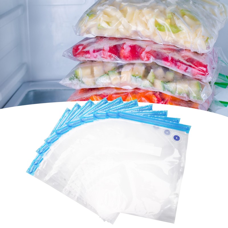 10Pcs Food Vacuum Bag Odorless Space Saving Vacuum Sealer Bag