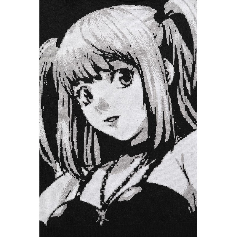 FELLVISHK Anime Girl Figure Sweater Graphic Long Sleeve Oversize Knitwear