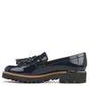 Franco Sarto Womens Carolynn Lug Sole Loafer with Tassel Detail,