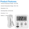 Brannan Calibrated Digital Fridge Freezer Thermometer With Probe and 2