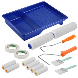 Paint Brush, Paint Tray, Roller Paint Brush, 15 Piece Home Painting Supplies, Foam Brush, House Painting Tray, Painting Tools