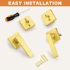 Probrico Keyed Alike Brushed Gold Exterior Door Locksets Square, Satin