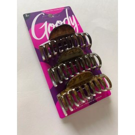 Goody Large Claw Clips ( 3 pieces ) Hair Jaw clip 82767 Women girls hair 3" Styl