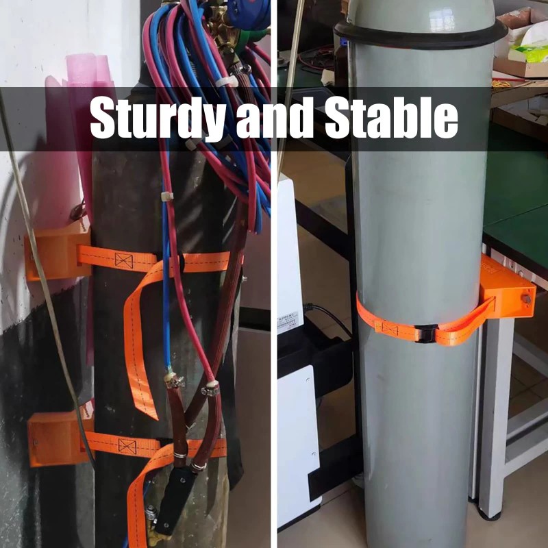 TECWAP 2PCS Propane Tank Holder, Gas Cylinder Wall Mounted Bracket,