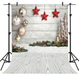 OUYIDA Christmas Theme 5X7FT Vinyl Seamless Pictorial Photography Background Computer-Printed Backdrop SD768C