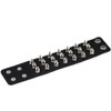 FM FM42 Black PU Simulated Leather Silvert-tone Spikes Rivets Adjustable