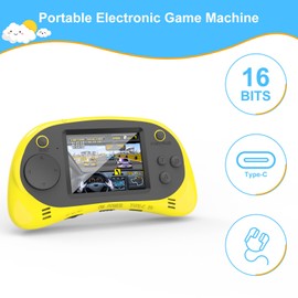 EASEGMER Kids Learning Game Console - 220 Educational Games for Ages 3-10, 2.5" HD Screen with Travel Case, Rechargeable & Durable, Perfect for Boys and Girls