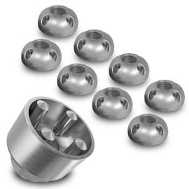 Stainless Steel Anti-Theft Nuts M6 M8 M10 M12 V2A Anti-Theft Security Nut V2A Nut Lock Anti-Theft Device 4-Hole (M8, 8 Nuts 1 Lock)