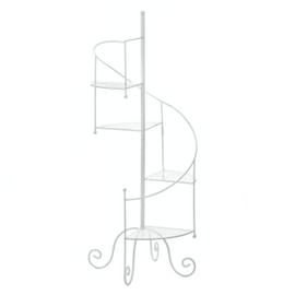 Zingz and Thingz Spiral Showcase Plant Stand in White