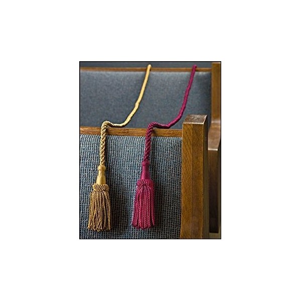 Weighted Pew Reservation Rope 58" with Heavy Tassle Ends Reserved