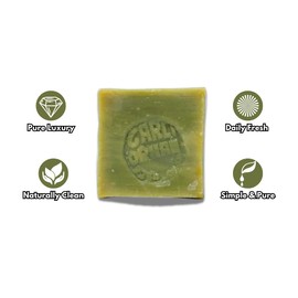 1 Pcs Pure Olive Oil Soap 100% Natural Turkish Bar, Scent Free,Handmade, Cruelty-Free, Vegan, Moisturizing for Skin and Hair, Gentle on Sensitive Skin, Eco-Friendly