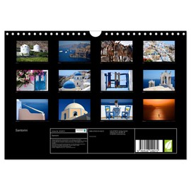 Santorini (Wandkalender 2026 DIN A4 quer), CALVENDO Monatskalender: Santorini - die wilde Kykladeninsel (CALVENDO Orte)
