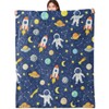 vnlvnl Space Blanket Lightweight Flannel Blankets Gifts for Adults with