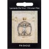 Westair Davinci Vitruvian Universal Man Pewter Pinback Pin Badge Tie