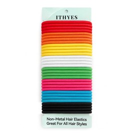 32Pcs Hair Bands for Women Thick Hair,4mm Elastic Hair Ties for Girl,Hair Band Ponytail Holders,Hair Bobbles for Girls,Rubber Bands for Hair,Hair Accessories,Scrunchies for Women (Multicolor)
