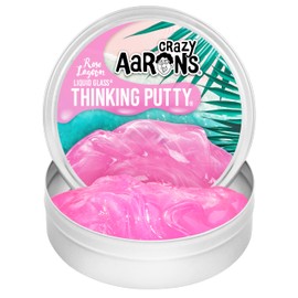 Crazy Aaron's Liquid Glass® Rose Lagoon Thinking Putty® - 4" Tin Thinking Putty - Non-Toxic Sensory Play Putty - Never Dries Out - Creative Toy for Kids and Adults