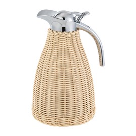 HinLIaDa Thermal Coffee Carafe for Keeping Hot, 1.5L/0.4Gal Stainless Steel Insulated Coffee Carafe Vacuum Insulated Thermal Carafe Coffee Water Pitcher w/Handle for Tea, Water and Coffee (Off white)