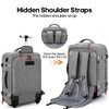 Rolling Backpack for Men and Women, Travel Backpack with Wheels,
