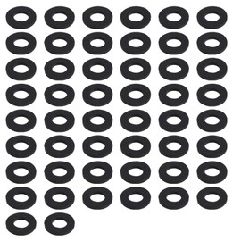 Pack of 50 Washers M6, Plastic Washers, Flat U Washers Made of Rubber, Corrosion Resistant for Screws, Nuts and Threaded Rods for Machines, Hydraulic Systems and Piping