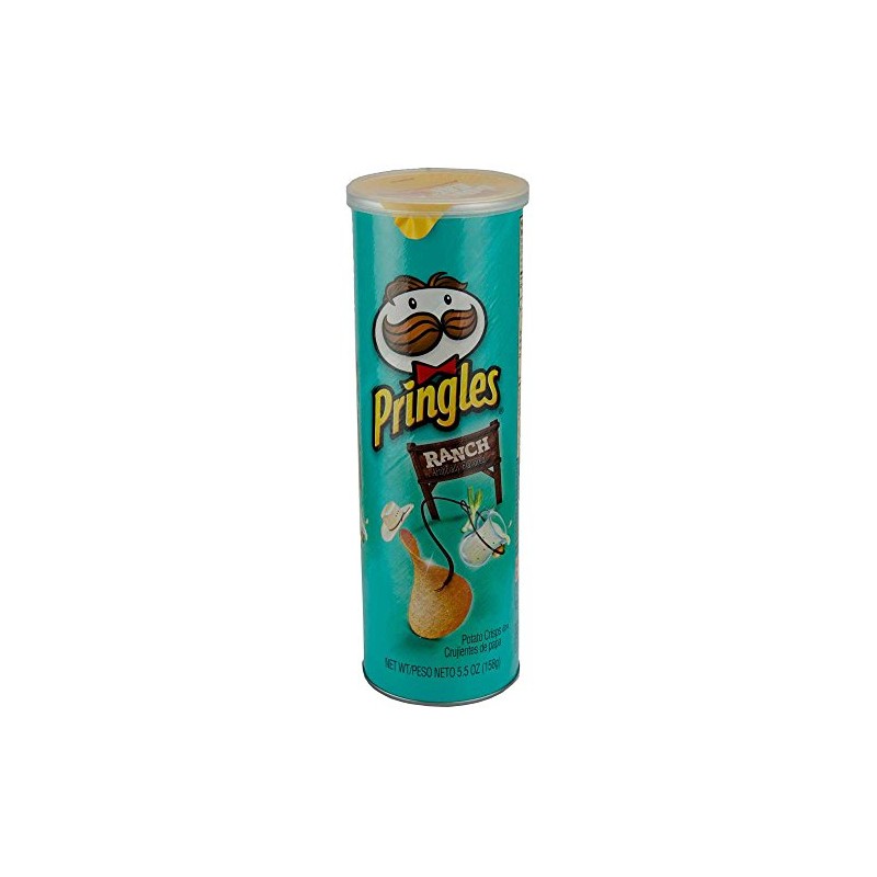 Pringles Ranch Crisps, 5. 5 Ounce - 14 per case.