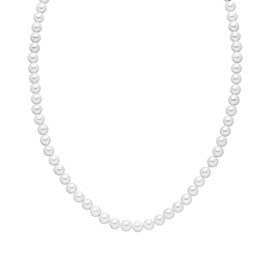 Purelei® Diligence Necklace (Silver), Waterproof Pearl Necklace for Men and Women, Unisex Stainless Steel Necklace for Men, Gift for Him and Her, Stainless Steel, Pearl