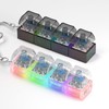 2 Pcs Black & White Keyboard Fidget Clickers with LED