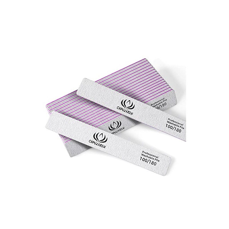 Pack of 18 Nail Files 100/180, Double Sided Disposable Nail