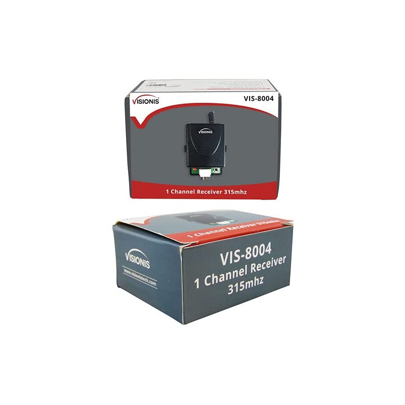 Visionis VIS-8004 12V 1CH RF Wireless Receiver Relay 315Mhz Remote