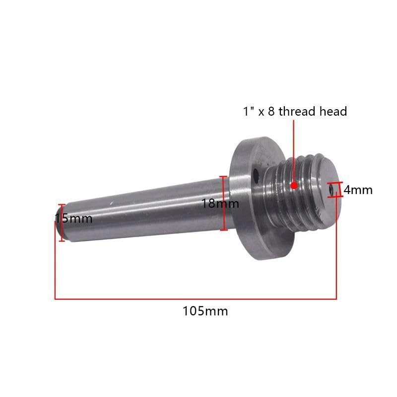 BLUEFOX TOOLS Woodworking Live Tailstock Chuck Adapter 1"x8 TPI with