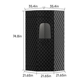 RESTISLAND Sauna Box Portable Sauna Tent for Home, Upgraded 6.2FT Pentagon Roomier Full-Body Steam Sauna for Home Sauna with 7min Fast Heat, 3L 1500W Steamer, Remote