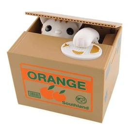 PowerKing Cartoon Cat Piggy Bank Cash Coin Can Password Electronic Money Bank Safe Saving Box ATM Bank Safe Locks Panda Smart Voice Prompt Money Piggy Box
