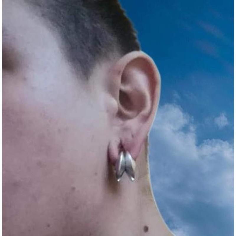 Eurofusioni Silver plated Ear Weights for Stretched Lobes - Three