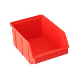 Lantelme Stacking Box Made of Plastic, 150 mm x 210 mm x 100 mm, Colour Red, Storage Box Made in Germany, Storage Box for Workshop, Warehouse, Garage, Sorting Box for Screws, Nails, Small Parts (Red)