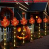Mankinlu Fall Decor Solar Pathway Lights Outdoor Thanksgiving Decorations, 6