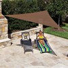 Coolaroo Ready-to-Hang Triangle Shade Sail Canopy, Mocha, 13 Feet