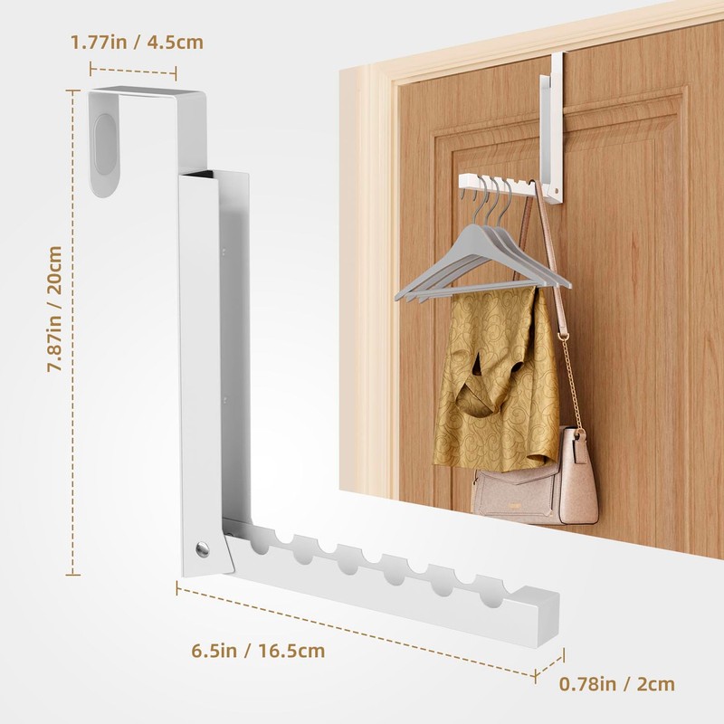 ZMBESUP Over The Door Hanger Folding Clothes Drying Rack, Folding