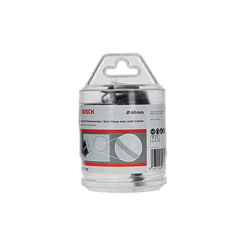 Bosch Professional Hole Saw with Countersink (Drywall Materials, Diameter 68