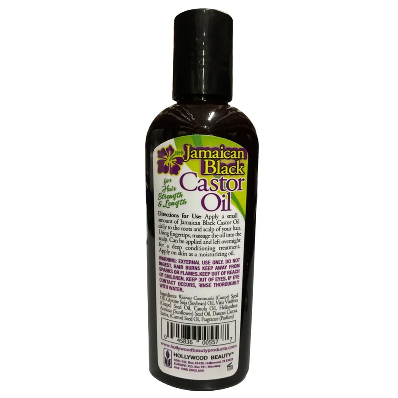 Hollywood Beauty Black Jamaican Castor Oil, 3 oz (Pack of