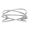 SELFWIMG Silver Bangle Bracelets for Women Chunky Cuff Bracelets Fashion
