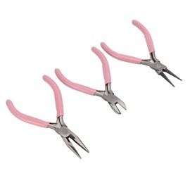3Pcs Jewelry Pliers, Round Needle Pliers Set Jewelry Tool Kit for Crafts DIYNeedle-Nose Pliers
