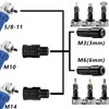 4PCS Adapter, 2PCS Angle Grinder to Die Grinder Adapter 5/8"-11