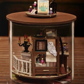 Ieron DIY Miniature Dollhouse Kit, DIY Wooden Dollhouse Kit with Dust Cover, Creative Handmade Wooden Crafts for Adults, Creative Room, Birthday, Christmas (Magic Cabin)