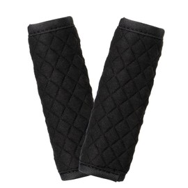 Car Seat Belt Pads 2 Pack for Baby Kids, Soft Reversible Car Seat Shoulder Strap Cover Pads, Seat Neck Strap Covers for Stroller, Carrier, Pushchair - Black