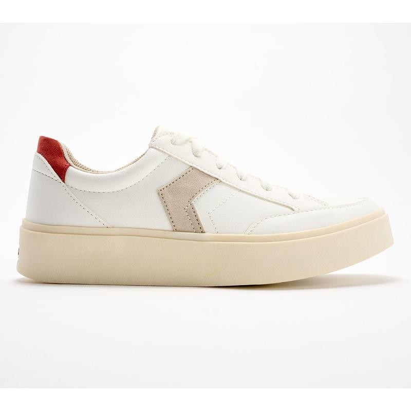 Dr. Scholl's Lace-Up Casual Sneakers - Madison Lace:_Silver_7 Medium