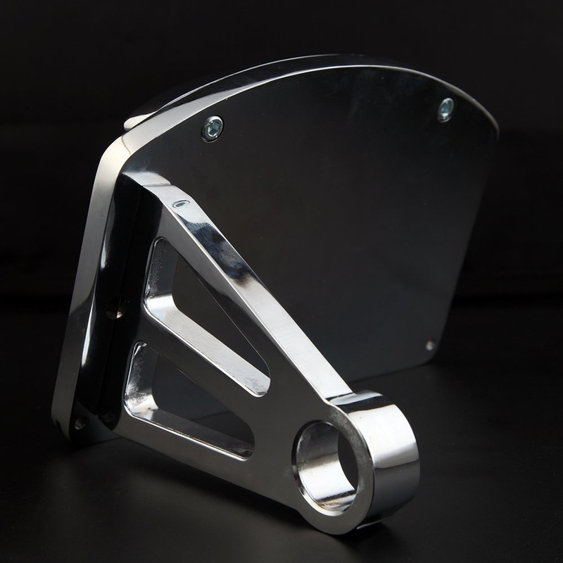 Chrome Motorcycle Mount LED License Plate Tail Light Bracket Tail