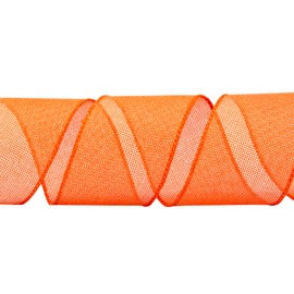 Zofrud Orange Burlap Ribbon - 2.5 Inch x 10 Yards | Faux Jute Wired Ribbon for Wreaths, Christmas Decorations, Rustic Weddings, and Large Bow