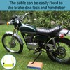 Vierone 1.45m Yellow Motorcycle Disc Lock Reminder Cable