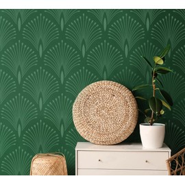 GSS Designs Large Palm Wall Stencil 16x24Inch Art Wall Stencil for Painting Reusable Wall Pattern Stencil Floral Stencils for Walls